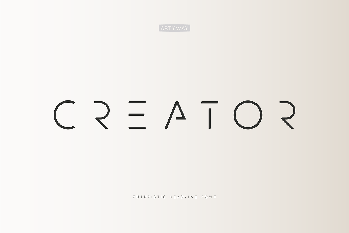 Creator Font, a Sans Serif Font by artyway (Photo 1 of 9)