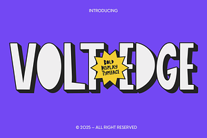 Volt Edge - Bold Display Typeface, a Font by Indotype Foundry