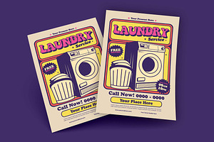 Laundry Service Flyer, a Flyer Template by megarez