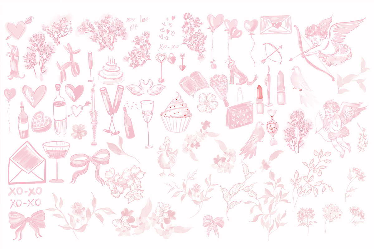 VALENTINE'S DAY IN PINK & RED COLOR, an Object Graphic by Knopazyzy (Photo 16 of 17)