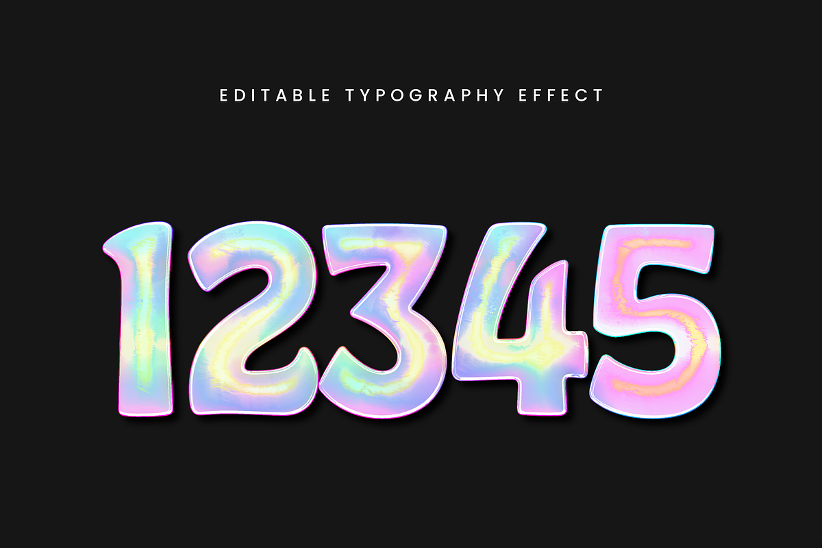 Glow Holographic Text Effect preview 2