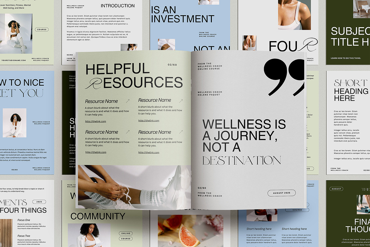 Wellness Coach Ebook Template, a Presentation Template by Amaré Creative (Photo 1 of 6)