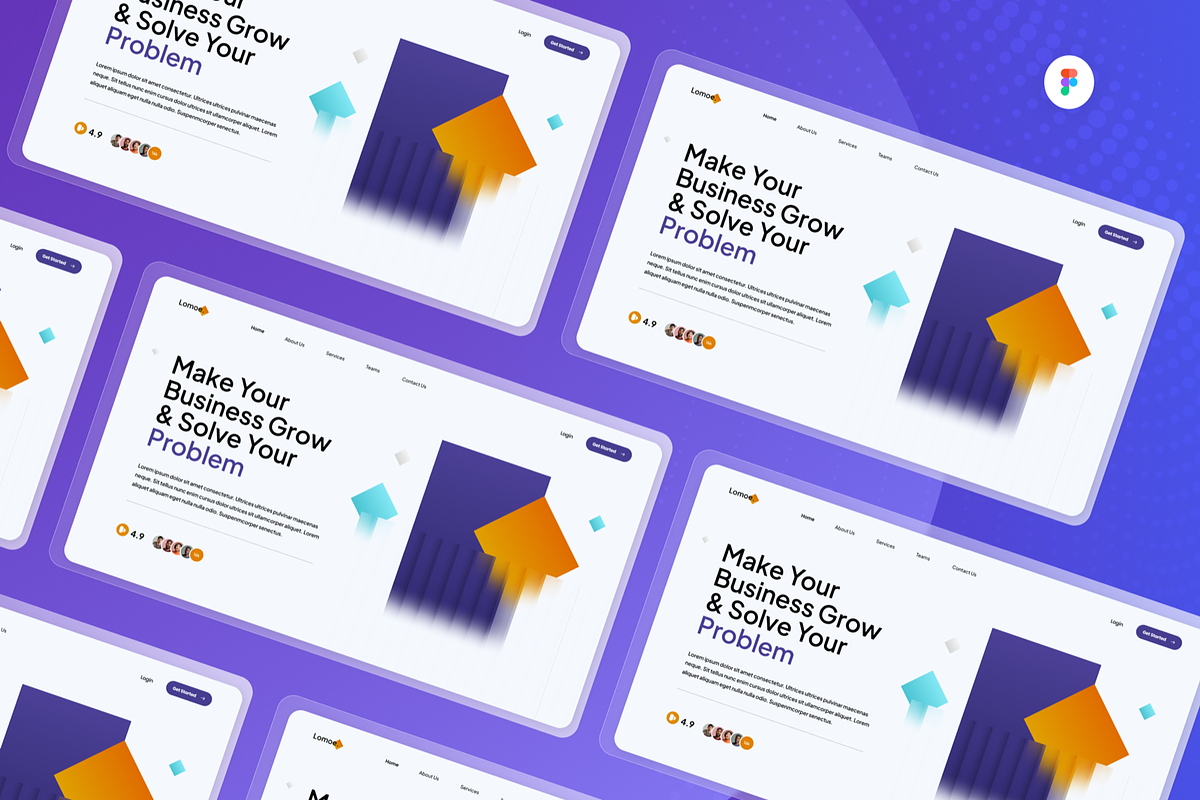 Business Consultant Hero Header, an UI Kit Template by SquidPixey (Photo 2 of 2)