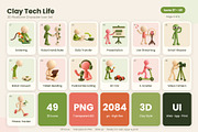 Clay Tech Life 3D Plasticine Icons, a Characters & Person 3D Model by Symbolic Language (Thumbnail 4 of 5)