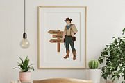 Abstract cowboy clipart, a Person Illustration by ApetekMarket (Thumbnail 2 of 8)