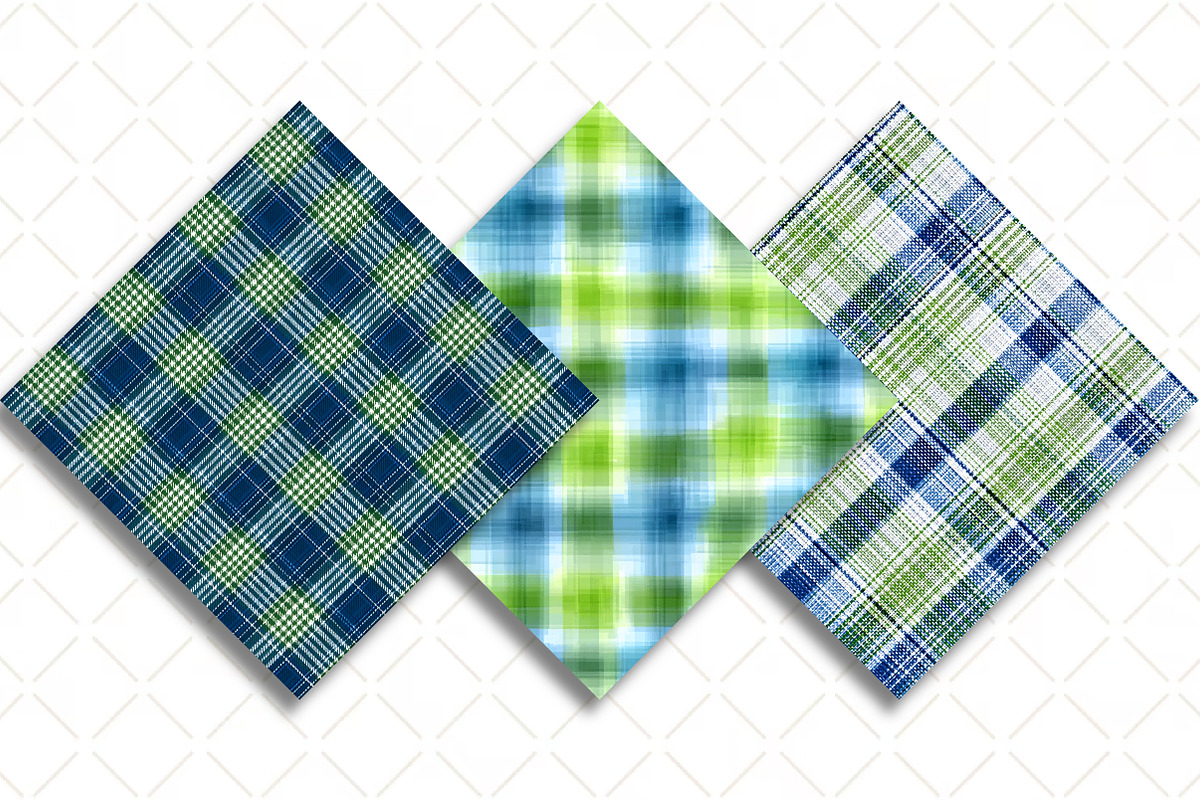 Masculine Plaid Blue and Green, an Illustration by Black Bird Studio (Photo 4 of 5)