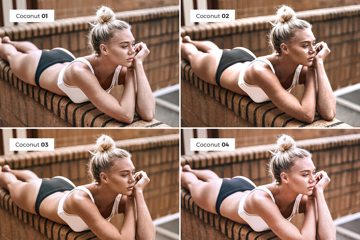 4 Lightroom Presets COCONUT, an Action Add-On by Graace Studio (Photo 4 of 8)