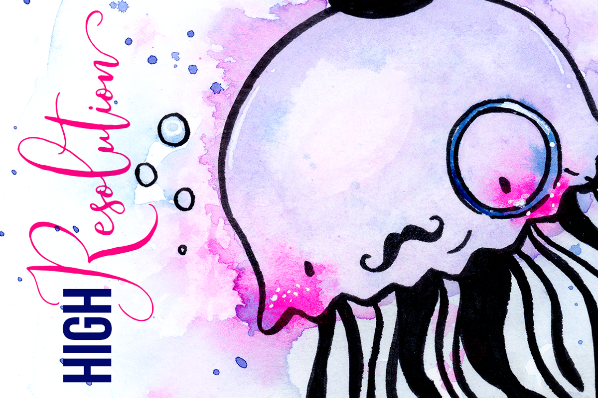 9 Cute Watercolor & Ink Animals Pack, an Animal Illustration by Yasmina Creates (Photo 4 of 5)