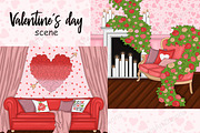 Valentine's Day Scene, a Seasonal Illustration by GlamArtZhanna (Thumbnail 1 of 3)