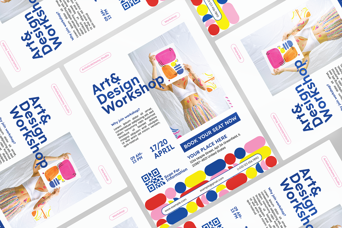 Colorfull Art Design Workshop Flyer, a Flyer Template by Annora Studio (Photo 3 of 4)