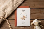 Boho-Brown Birth Announcement, a Card Template by SabaIslam.Studio (Thumbnail 2 of 8)