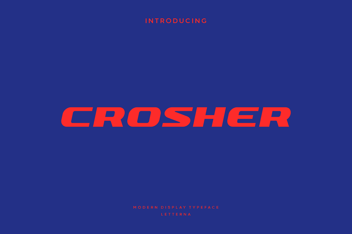 Crosher - Modern Sport Typeface, a Sans Serif Font by Letterna (Photo 1 of 4)