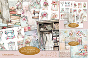 The Seamstress Big Junk Journal Kit, a Background Graphic by The Dutch Lady Designs (Thumbnail 1 of 8)