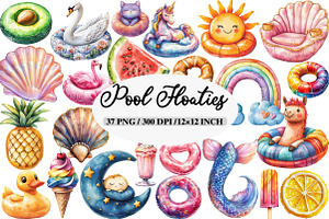Pool Floaties Clipart, an Illustration by Daily.Designs
