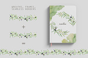 Olive Branches Watercolor Set, a Decorative Illustration by Daryartsy (Thumbnail 2 of 11)