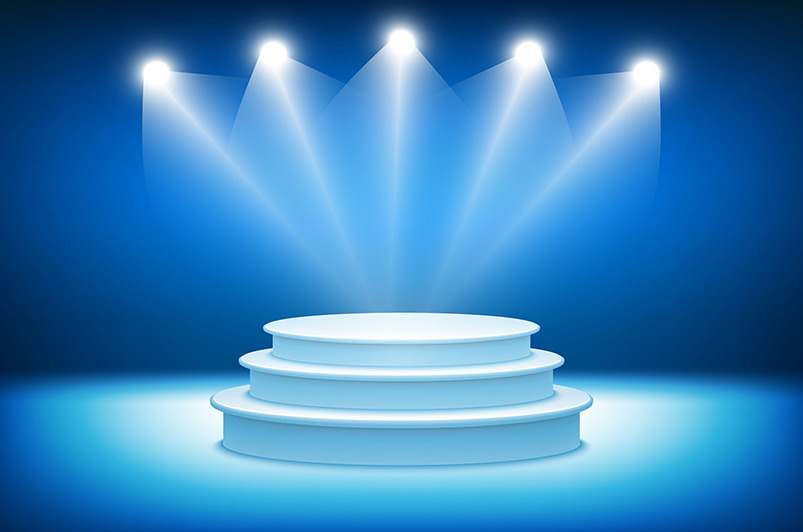 3D Illuminated Stage Podium Vector by Rommeo79  Creative Market