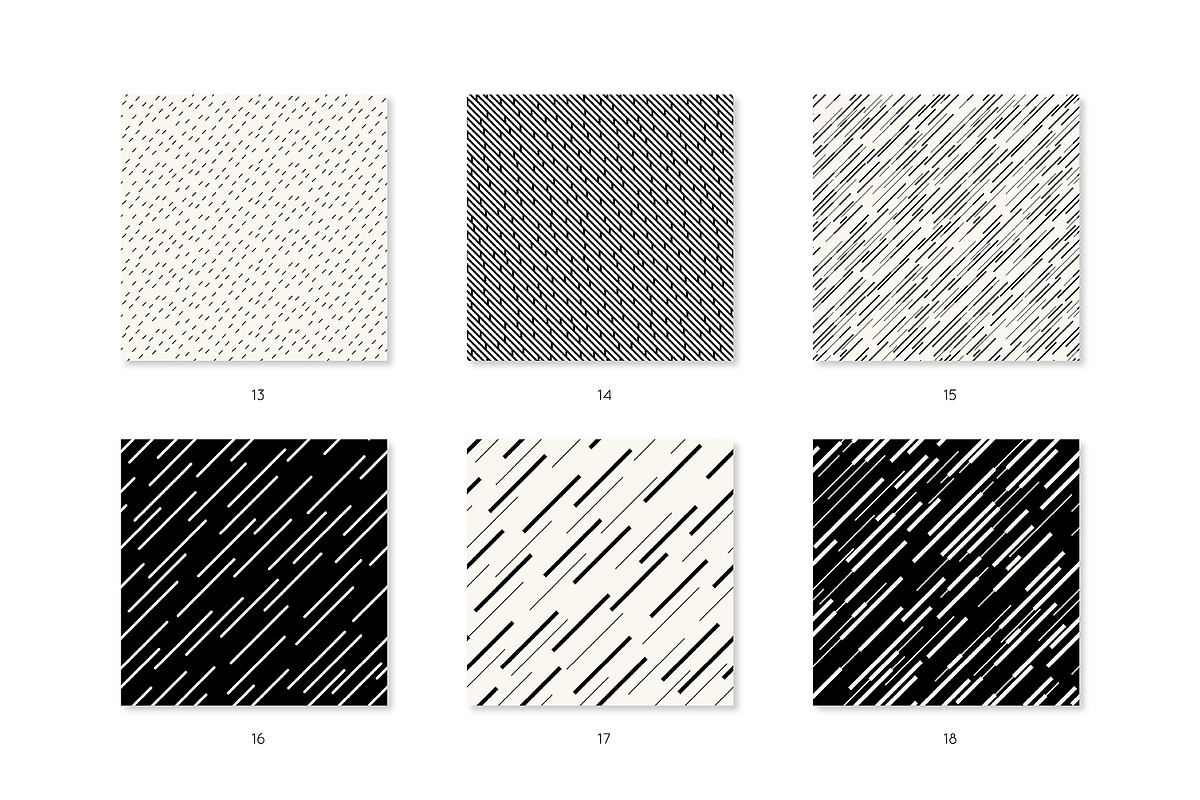 Oblique Seamless Patterns Set, a Pattern Graphic by Curly_Pat (Photo 4 of 6)
