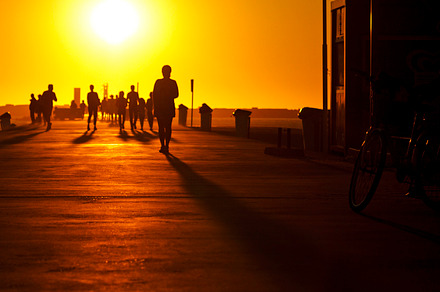 silhouette of a fragile girl with a big shadow, a Sports & Recreation Photo by Pakosta