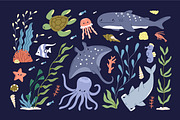 Marine life. Sea set, banner, cards, an Animal Illustration by Good Studio (Thumbnail 7 of 12)