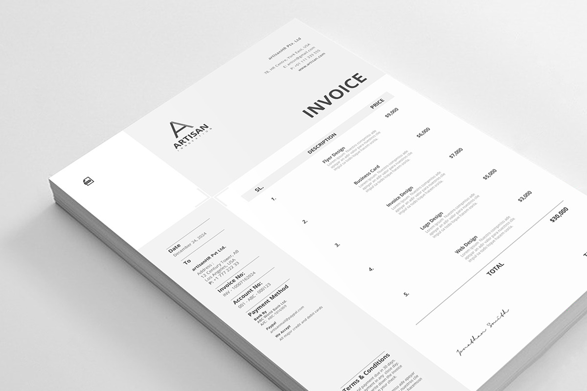 Minimal Identity Design Template, a Stationery Template by artisanHR