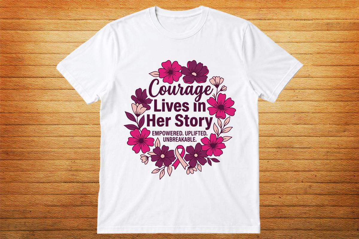 Breast cancer warrior t-shirt design, an Object Graphic by jahid234 (Photo 1 of 3)