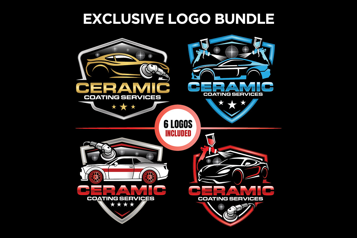 Ceramic Coating Logo Bundle, a Branding & Logo Template by Guavanaboy (Photo 1 of 3)