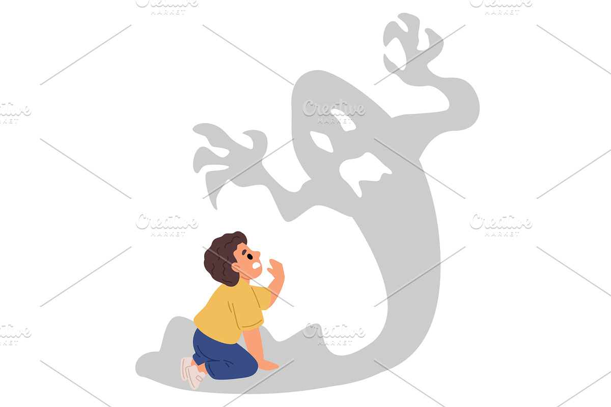 Childrens psychological fears and, a Person Illustration by Vectorbuum