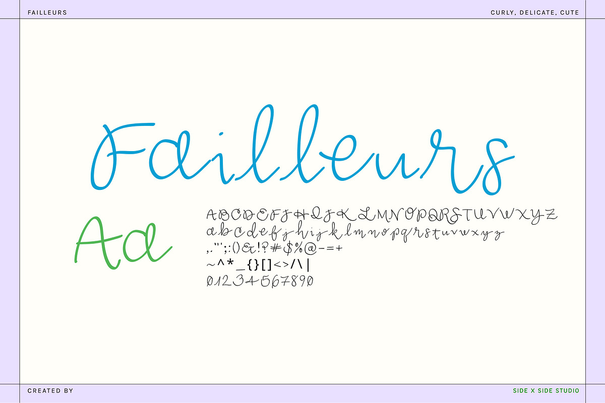 Failleurs Handwritten Font + Icons, a Handwritten Font by Side X Side Studio (Photo 5 of 5)