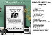 20 Airbnb Sign Bundle Template, a Stationery Template by SassyCorners (Thumbnail 6 of 8)