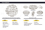 Greek Food Doodle Clip Art, a Food Illustration by insemar (Thumbnail 3 of 4)