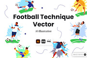 Football Technique Vector, an Object Graphic by SLAB! Design (Thumbnail 1 of 2)