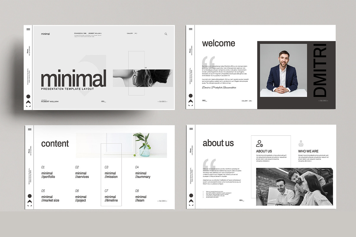 Minimal Presentation Template preview 2