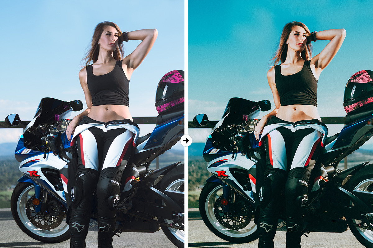 1 Orange & Amber Lr & Ps Preset preview 3