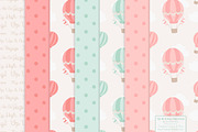 Mint & Coral Hot Air Balloons, an Illustration by Amanda Ilkov (Thumbnail 5 of 5)