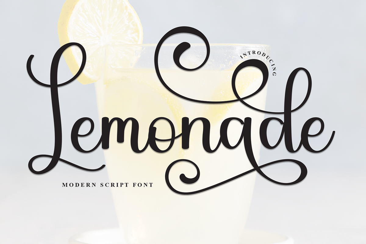 Lemonade | Script Font, a Handwritten Font by Scratchones (Photo 1 of 9)