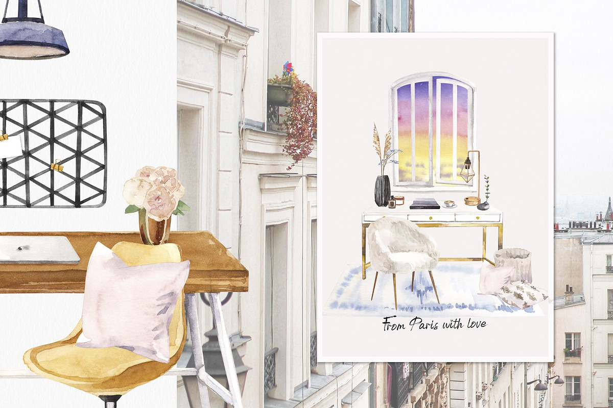 Home workplace interior creator, a Work Illustration by Volha Studio (Photo 9 of 10)
