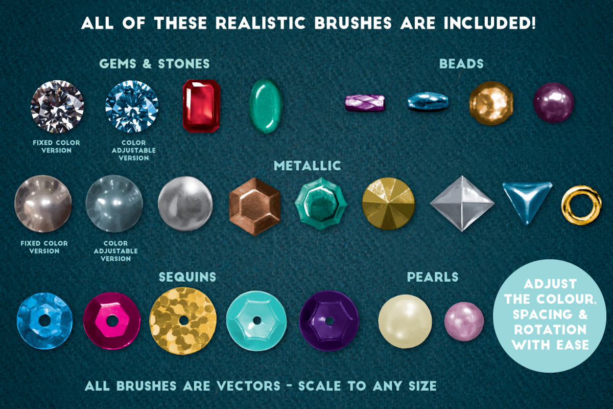 All That Glitters - Vector Brushes preview 5