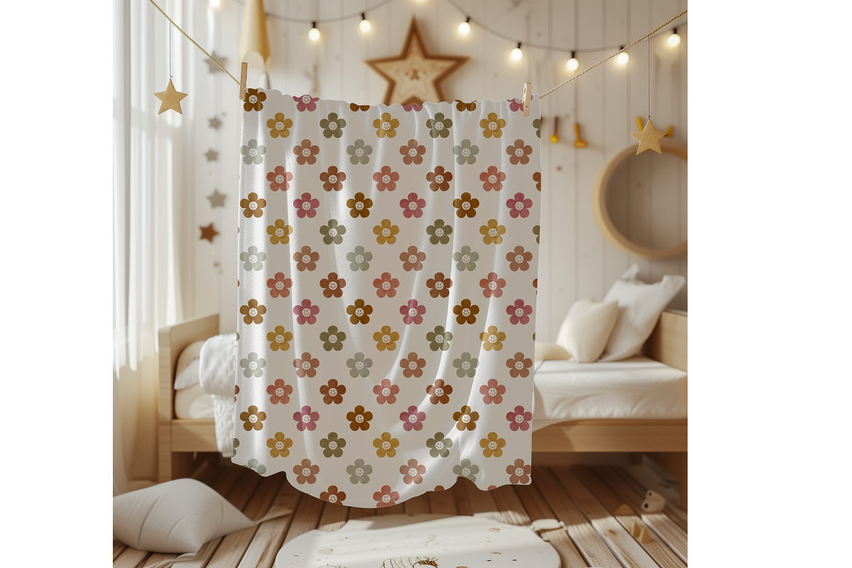 Smiley Autumn Blossoms Pattern, a Pattern Graphic by OwlAndFern (Photo 11 of 14)