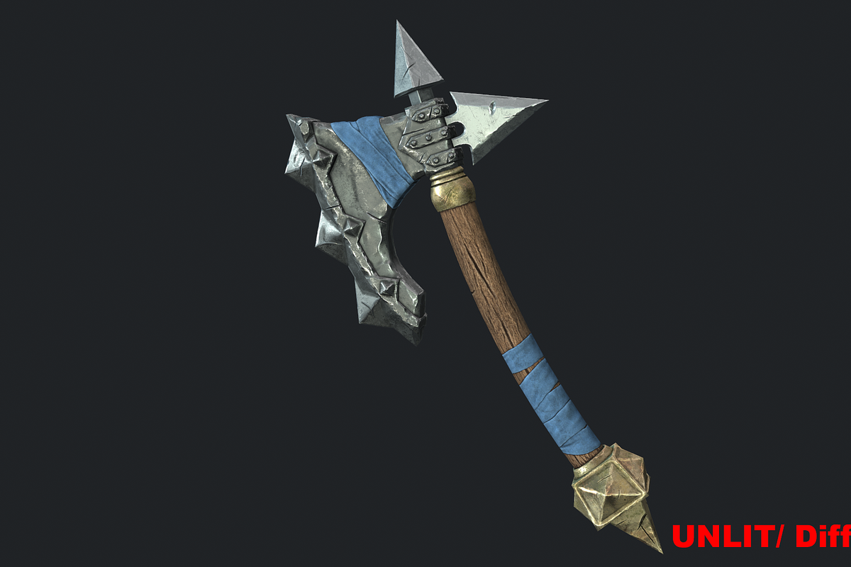 5 Fantasy Stylish Hand Axe -PBR-, an Object 3D Model by TFE Game Art (Photo 15 of 16)