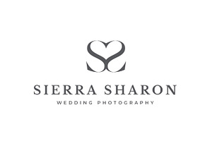 S Letter Logo Wedding Heart Monogram