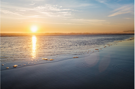 Atlantic ocean sunset with surging, a Nature Photo by f9photos