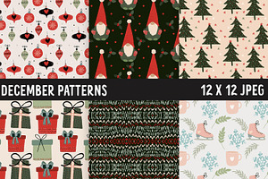 December Digital Paper Winter