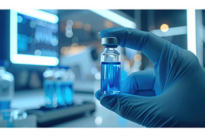 A scientist wearing gloves holds a, a Technology Photo by Igor Tichonow