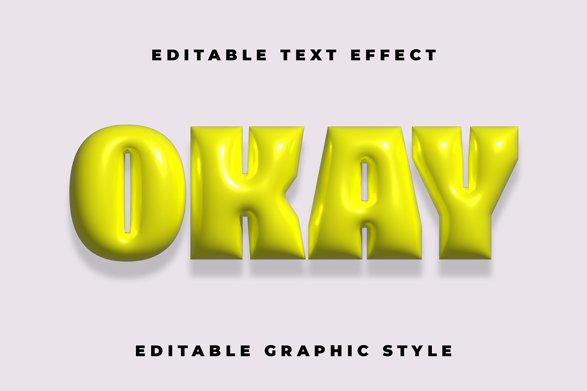 Glossy Balloon 3D Text Effect preview 3