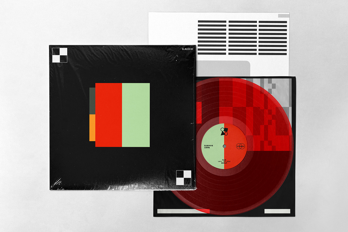 Vinyl Record Mockup Top, a Packaging Mockup by Glue Lab (Photo 1 of 3)