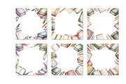 Hand drawn watercolor books frame, a Background Graphic by SketchArtStudio (Thumbnail 3 of 3)