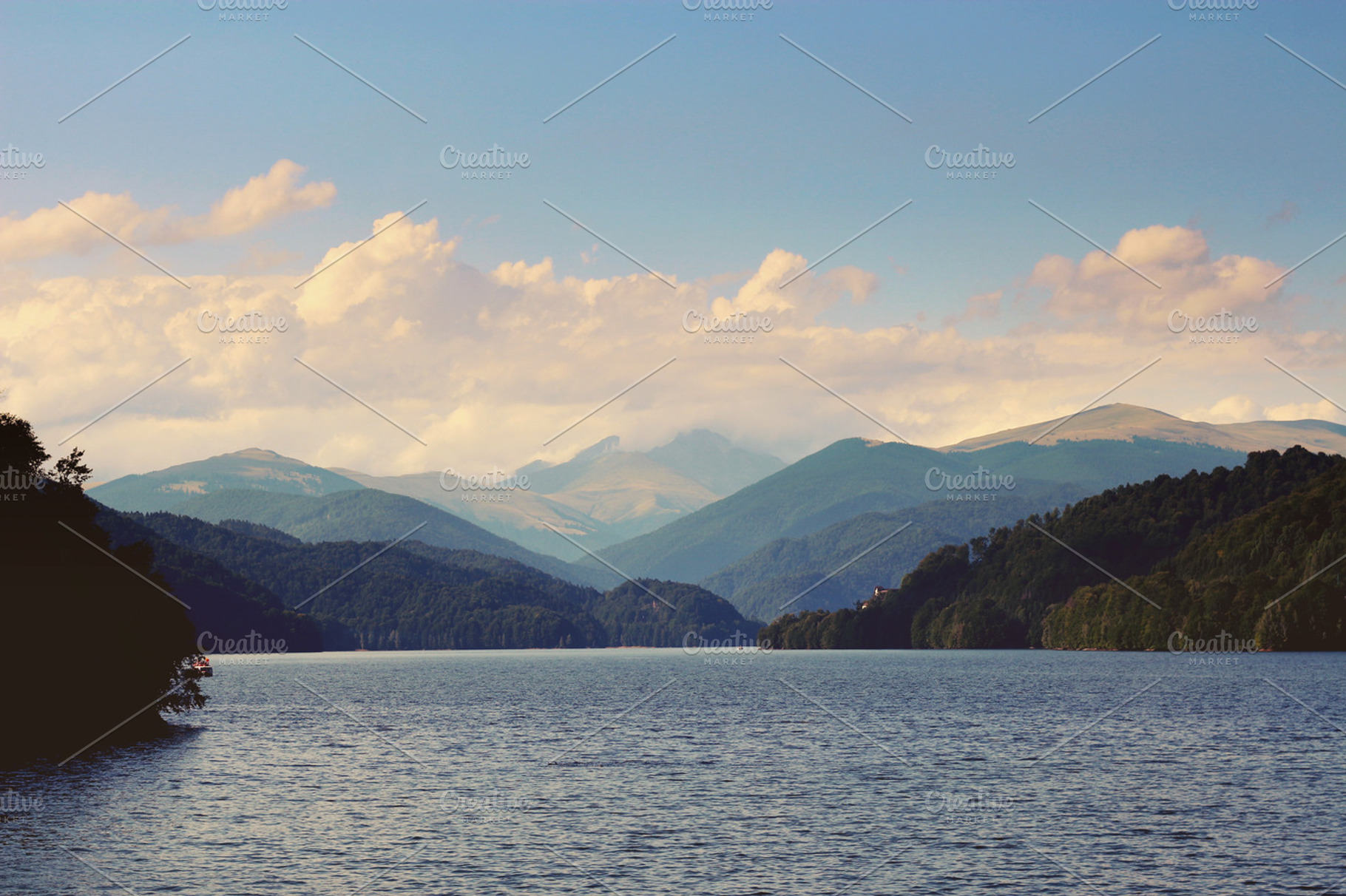 Mountain Lake Containing Blue Lake Lake Mountain And Landscape