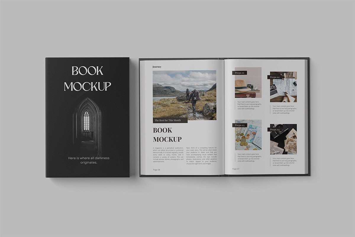 Book Mockup, a Books & Magazine Mockup by Afif_studio