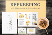 Beekeeping illustrations + tri-fold, an Education Illustration by bartamarabara (Thumbnail 1 of 4)