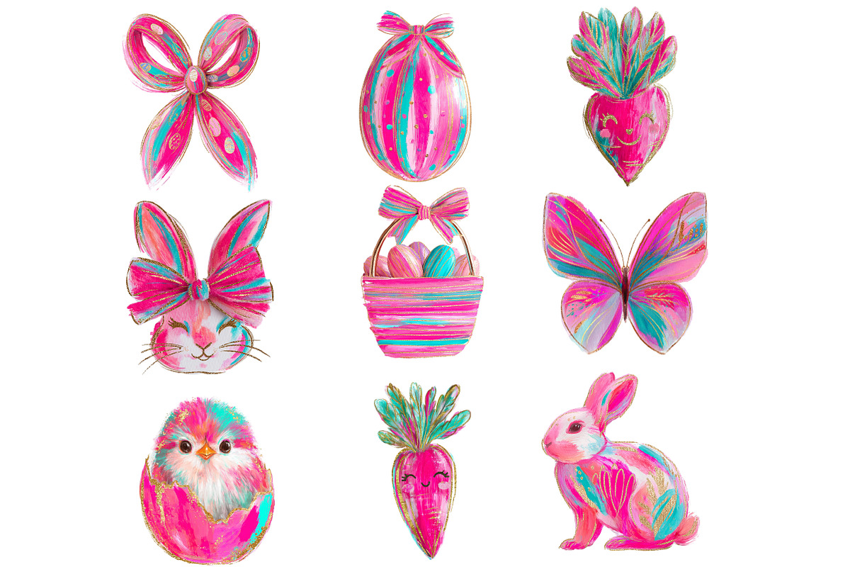 Pastel Brushstroke Easter Sublimatio, an Illustration by Designworld (Photo 4 of 4)